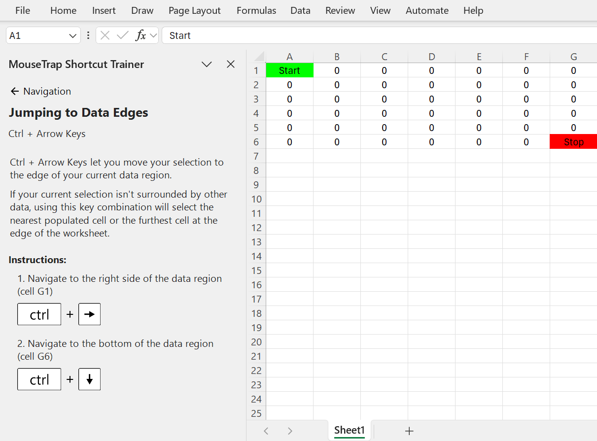 Interactive lesson example